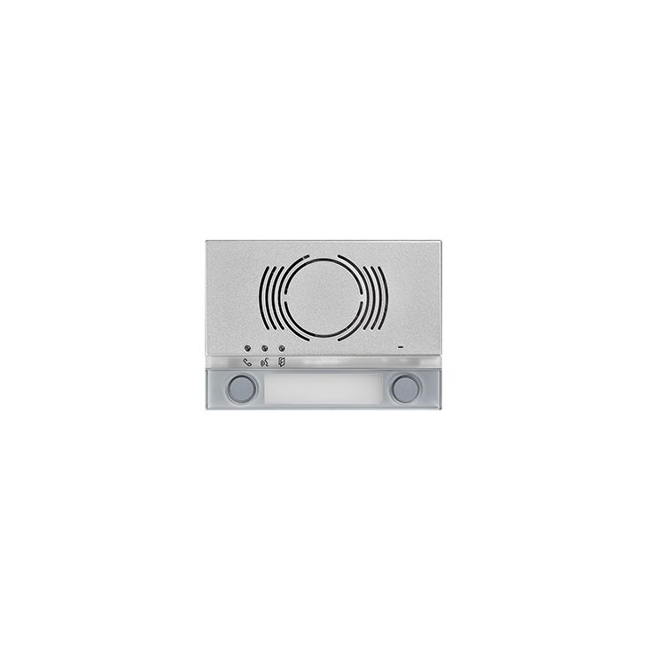 Communication de porte et contrôle d'accès - Urmet - Alpha Module Front. Audio 2 Boutons pression gris - 1168/132G
