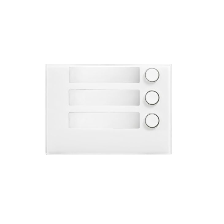Communication de porte et contrôle d'accès - Urmet - Alpha mod. front. 3 bp blanc - 1168/13W