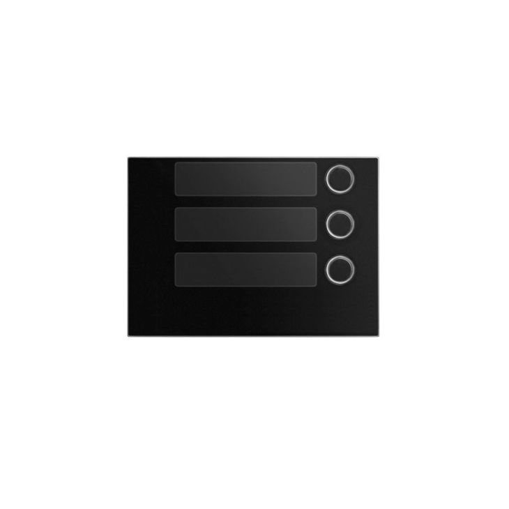 Communication de porte et contrôle d'accès - Urmet - Alpha mod. front. 3 bp noir - 1168/13