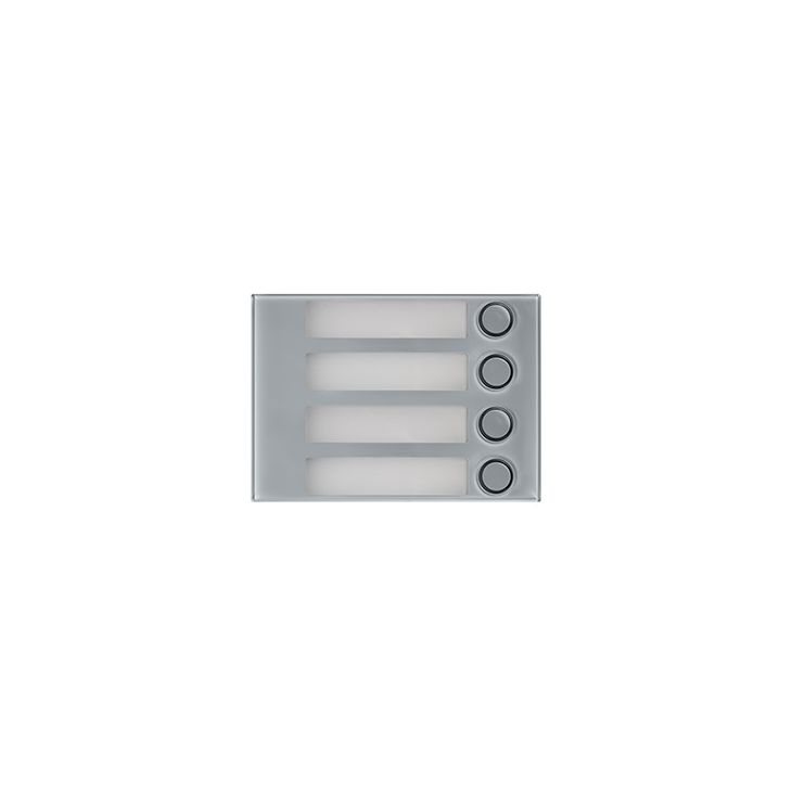 Communication de porte et contrôle d'accès - Urmet - Alpha mod. front. 4 bp gris - 1168/14G