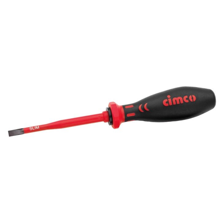 Gereedschap en beschermingsmateriaal - Cimco - Sleufschroevendraaier SLIM 1000V VDE, 5,5 x 1,0mm, 220mm - 117768