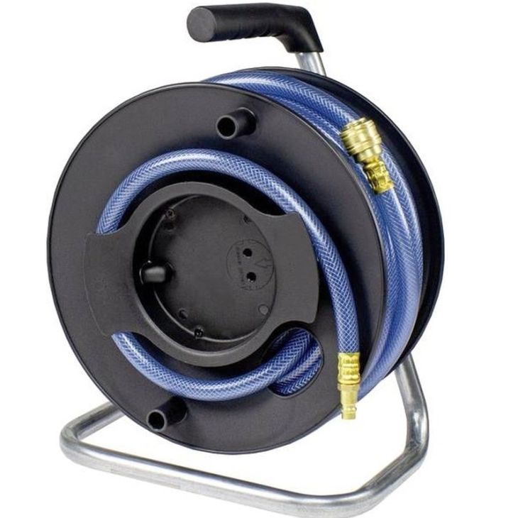Werf- en werkplaatsmateriaal - Schwabe - Druklucht Kabelhaspel 9x3mm - 20m - Ingang compresor - 12622