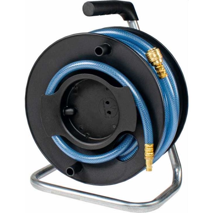 Werf- en werkplaatsmateriaal - Schwabe - Druklucht Kabelhaspel 9x3mm - 20m - Ingang compresor - 12622