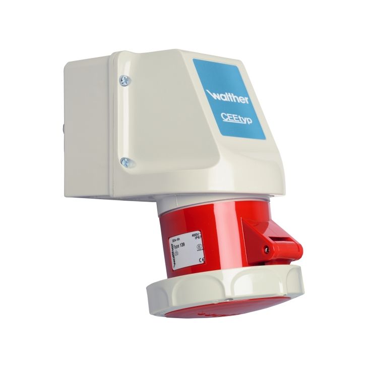 Fiches, interrupteurs et prises de courant - Walther Werke - CEE PRISE 32A 5P 380V IP67 - 139