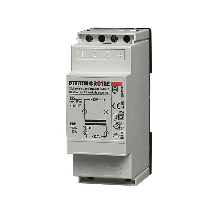 Deurcommunicatie en toegangscontrole - Grothe - GT 1965 Beltransformator GT 8 V AC (2,0 A) - 14102