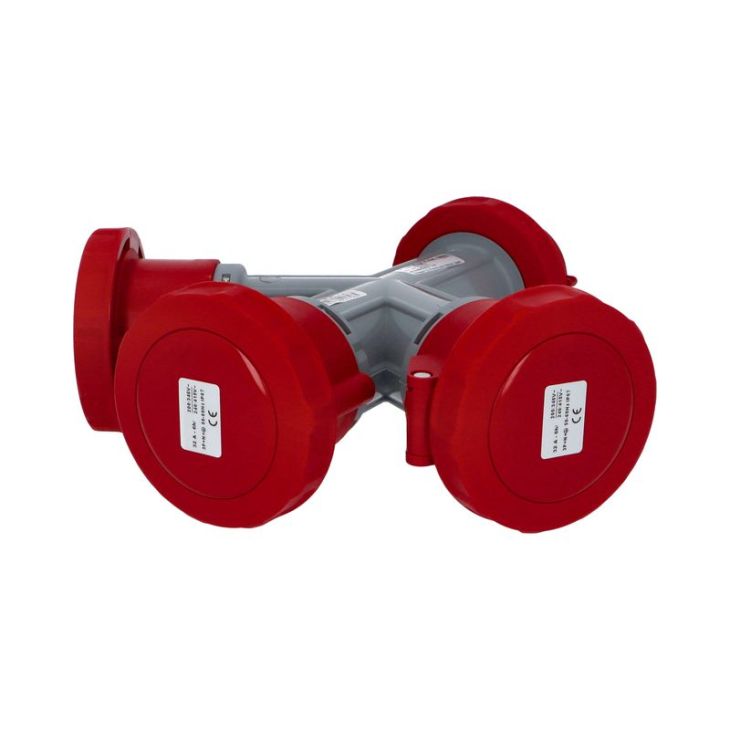 Fiches, interrupteurs et prises de courant - Famatel - CEE Fiche Male 32A 5P 400V 3x CEE Fiche 5P 32A 380V IP67 - 16005
