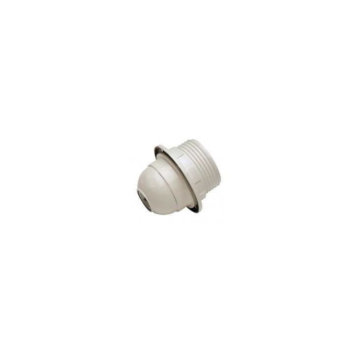 Verlichting - Famatel - Lamphouder bakeliet E27 korte draad met ring wit - 166B