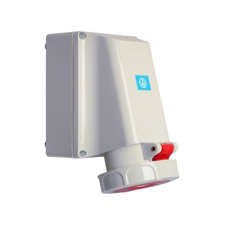 Stekkers, schakelaars en stopcontacten - Walther Werke - CEE Stopcontact 63A 4P 380V IP67 - 169406