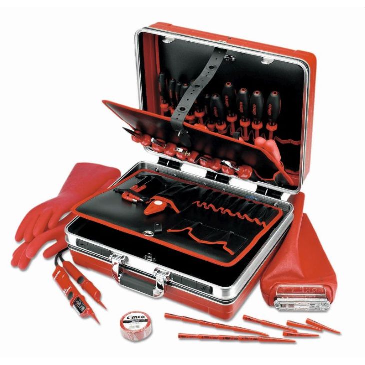 Gereedschap en beschermingsmateriaal - Cimco - Gevulde Meisterkoffer KLASSIK elektroveiligheid, 1000 V - 170370