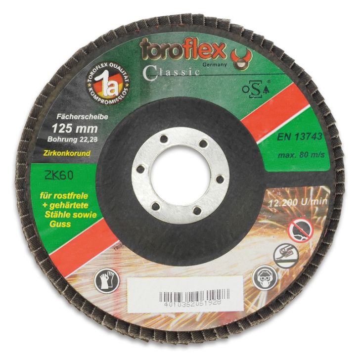 Gereedschap en beschermingsmateriaal - Cimco - Slijpschijf Korrel 60, 125mm - 208930