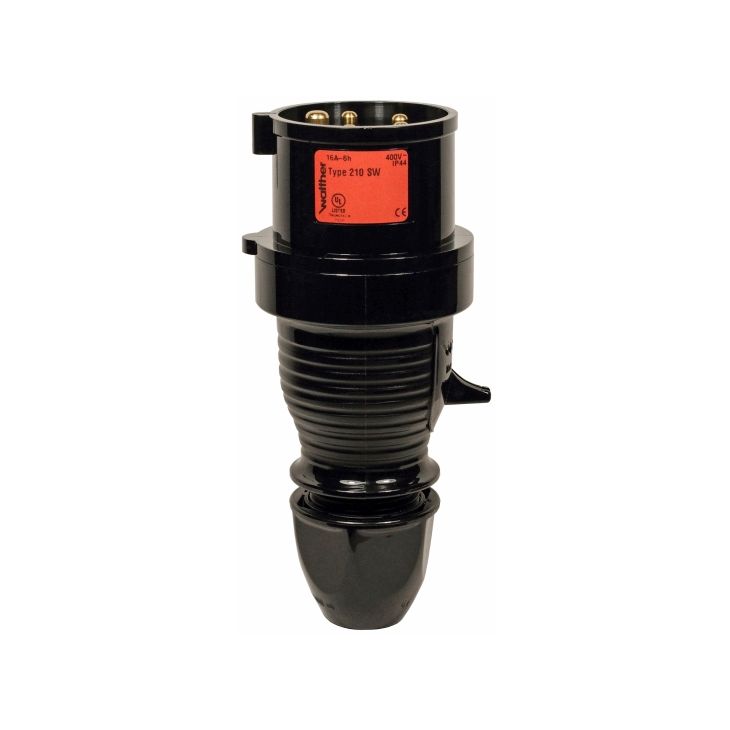 Fiches, interrupteurs et prises de courant - Walther Werke - CEE FICHE 16A 5P 380V NOIR - 210SW