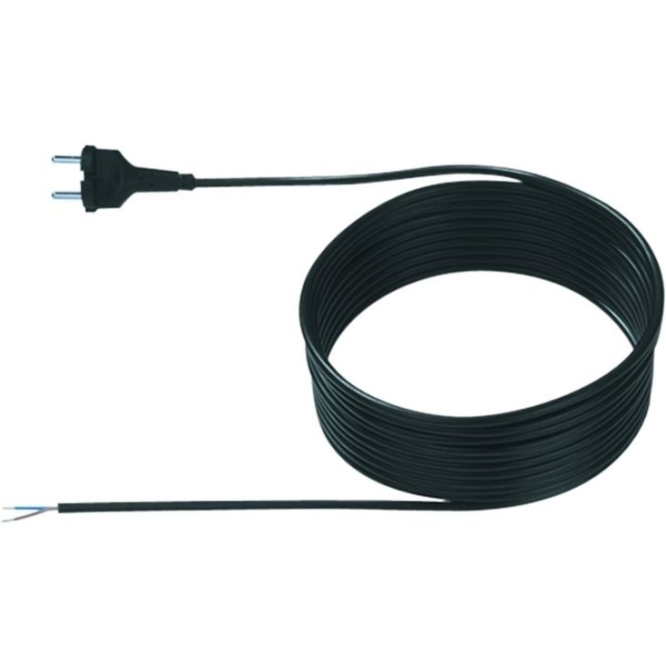 Matériel pour le chantier et l'atelier - Bachmann - Cordon H05VV-F 2x0,75 Noir-10m - 240.189