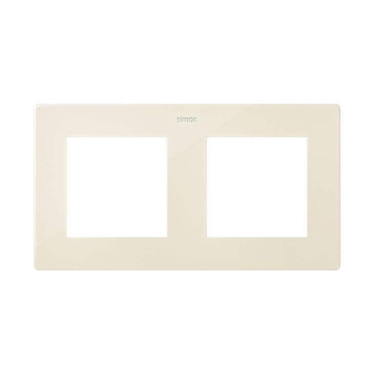 Fiches, interrupteurs et prises de courant - Simon - S24 Plaque de recouvrement double, couleur: ivoire - 2400620-031