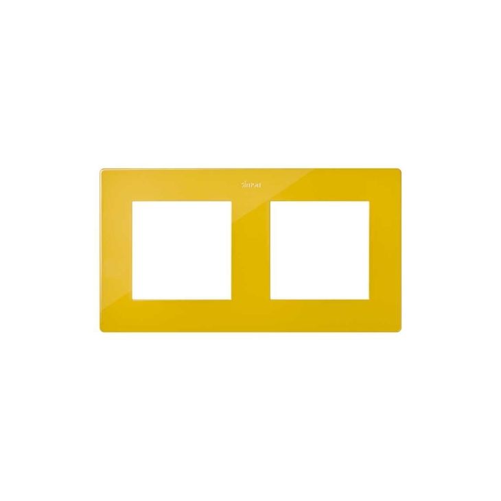 Fiches, interrupteurs et prises de courant - Simon - S24 Plaque de recouvrement double, couleur: moutarde - 2400620-062