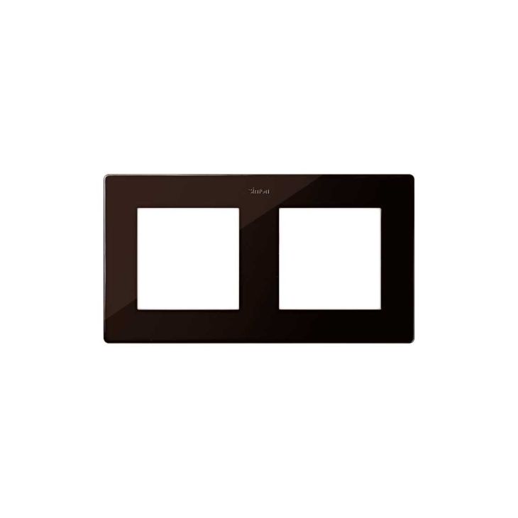 Fiches, interrupteurs et prises de courant - Simon - S24 Plaque de recouvrement double, couleur: taupe - 2400620-188