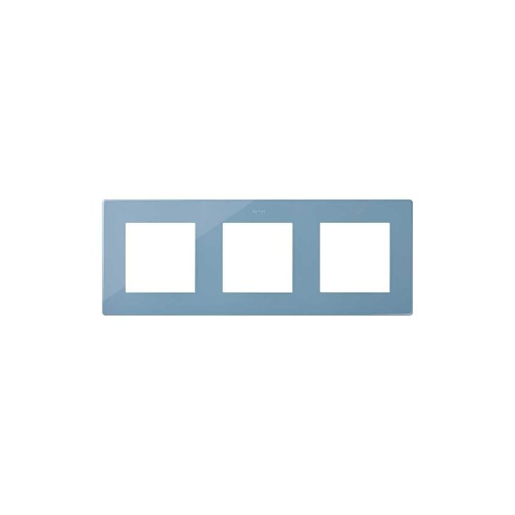 Fiches, interrupteurs et prises de courant - Simon - S24 Plaque de recouvrement triple, couleur: bleu - 2400630-064