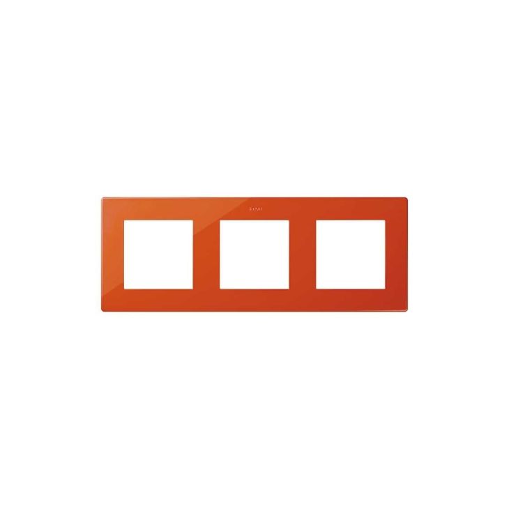 Fiches, interrupteurs et prises de courant - Simon - S24 Plaque de recouvrement triple, couleur: corail - 2400630-097
