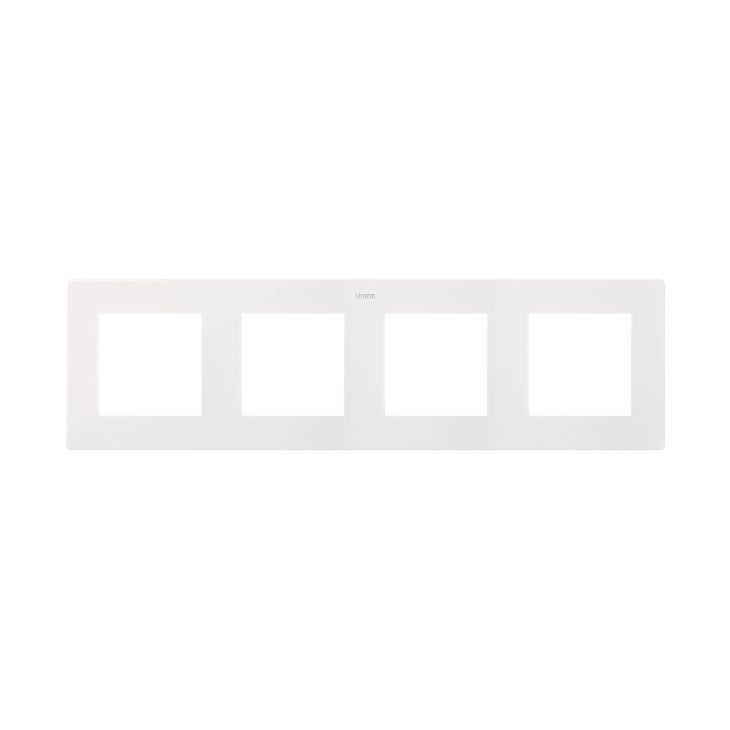 Fiches, interrupteurs et prises de courant - Simon - S24 Plaque de recouvrement quadruple, couleur: blanc - 2400640-030