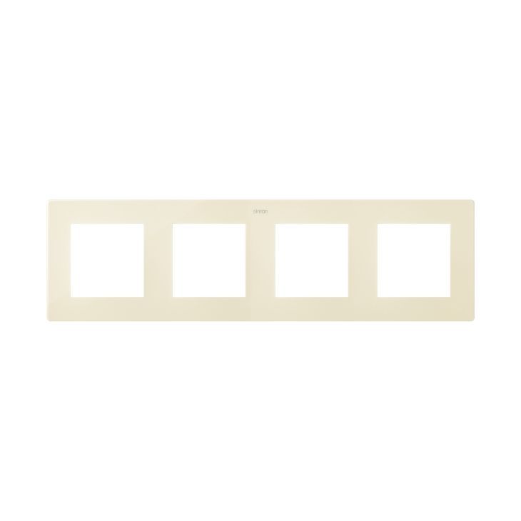 Fiches, interrupteurs et prises de courant - Simon - S24 Plaque de recouvrement quadruple, couleur: ivoire - 2400640-031