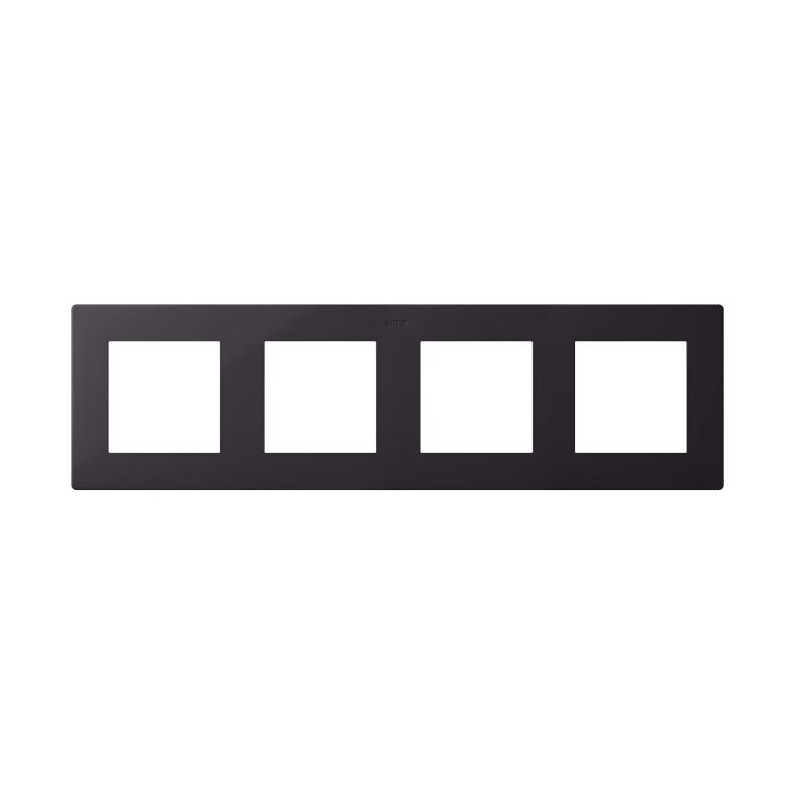Fiches, interrupteurs et prises de courant - Simon - S24 Plaque de recouvrement quadruple, couleur: graphite - 2400640-038