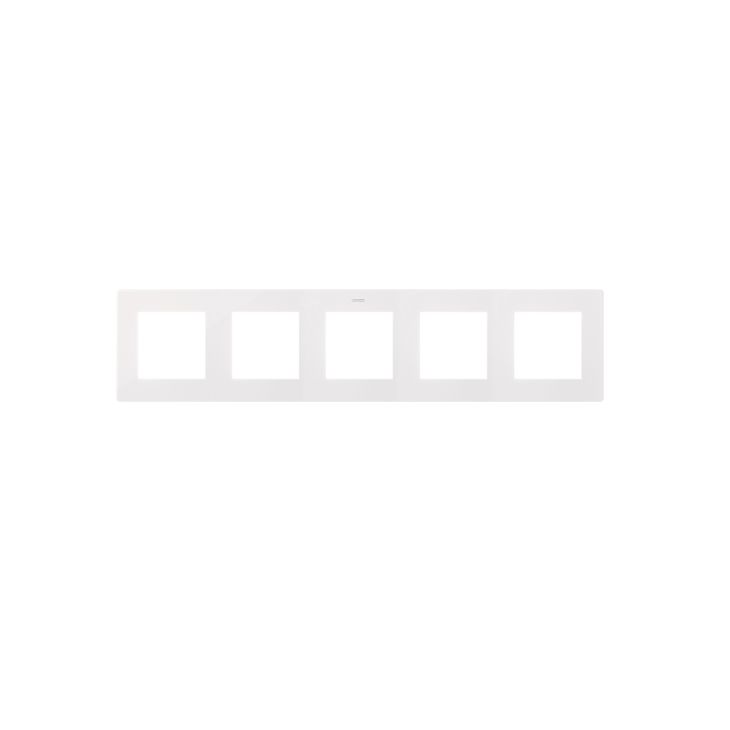 Fiches, interrupteurs et prises de courant - Simon - S24 Plaque de recouvrement quintuple, couleur: blanc - 2400650-030