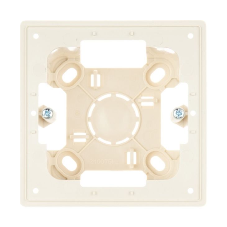 Stekkers, schakelaars en stopcontacten - Simon - S24 Opbouwdoos voor 1 module, afmetingen: 85x85mm, kleur: ivoor - 2400751-031
