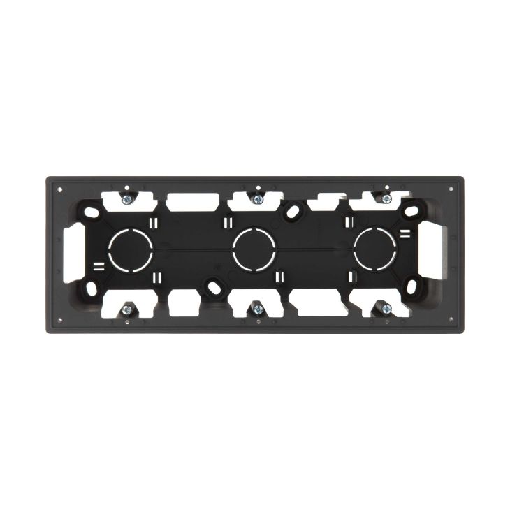 Fiches, interrupteurs et prises de courant - Simon - S24 Boîte apparent 3 module, dimension: 227x85mm, couleur: graphite - 2400753-038