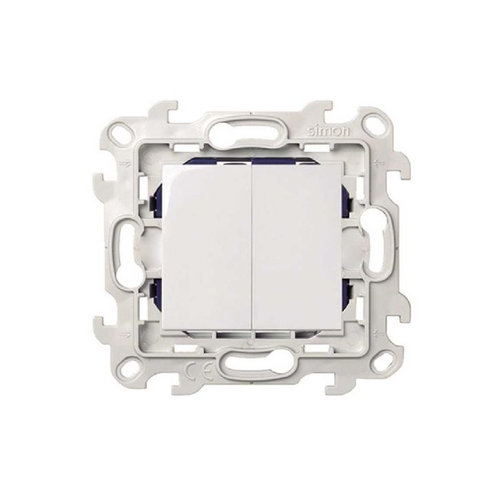 Fiches, interrupteurs et prises de courant - Simon - S24 Interrupteur double unipolaire, couleur: blanc - 2410398-030