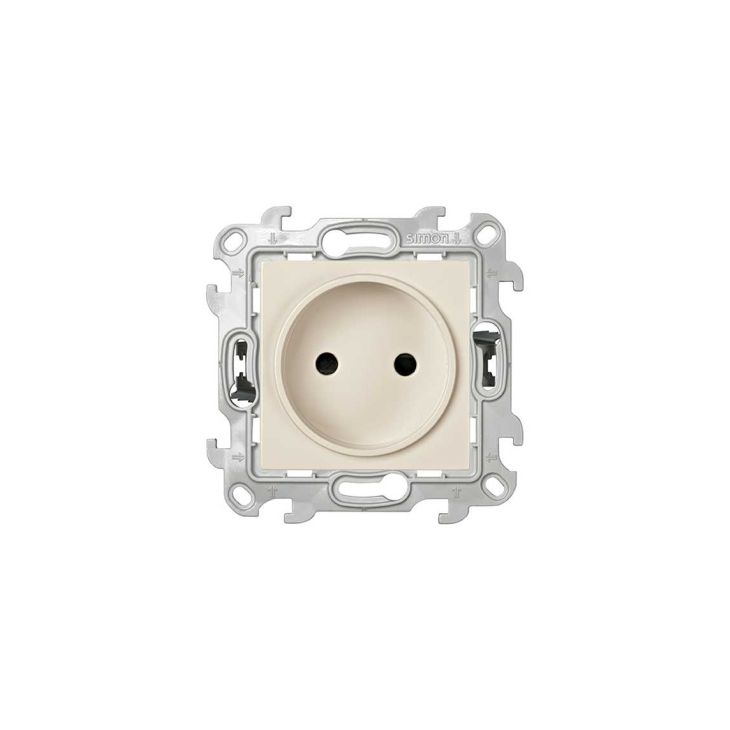 Stekkers, schakelaars en stopcontacten - Simon - S24 Stopcontact 2-polig zonder aarding 16A 250V, kleur: ivoor - 2410441-031