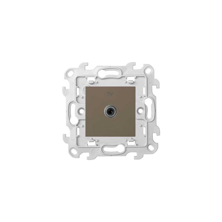 Fiches, interrupteurs et prises de courant - Simon - S24 Prise TV type "F", couleur: taupe - 2410478-088