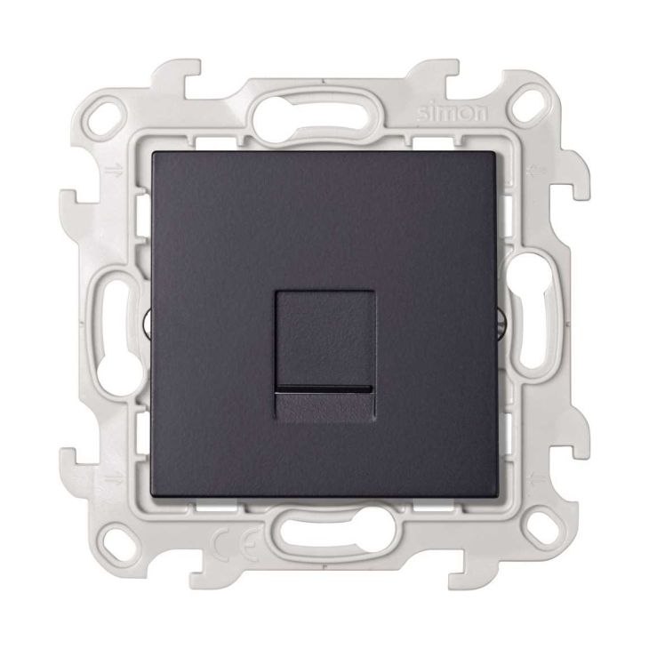 Fiches, interrupteurs et prises de courant - Simon - S24 Prise RJ45, UTP Catégorie 6, couleur: graphite - 2410599-038