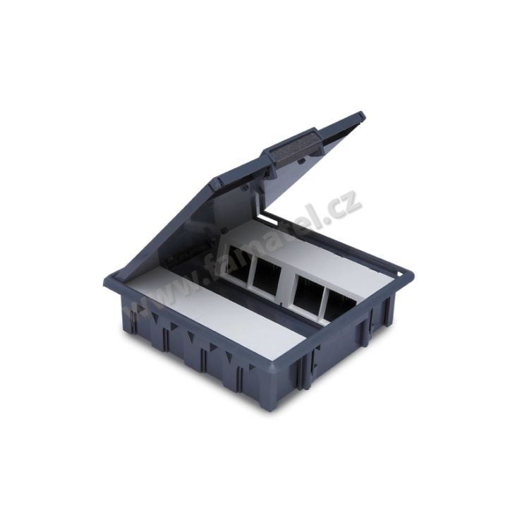 Kantoor elektrificatie en kabelmanagement - Famatel - Vloerdoos tot 8 elementen 45x45mm Leeg - 2950