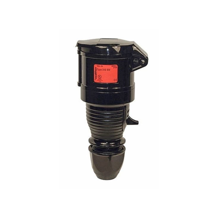 Stekkers, schakelaars en stopcontacten - Walther Werke - CEE Koppelstekker 16A 5P 380V ZWART - 310SW