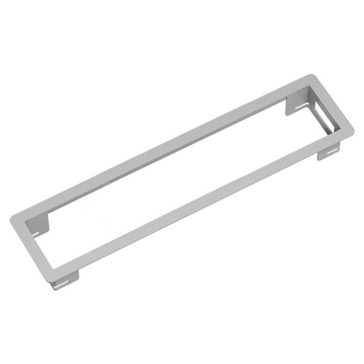 Électrification des bureaux et gestion des câbles - Bachmann - POWER FRAME cadre d'installation 4 modules gris argent (RAL9006) - 317.006