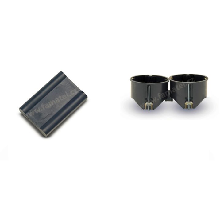 Matériel d'installation - Famatel - Coupleur pour boîte d'encastre parois model.3255 noir - 3250F