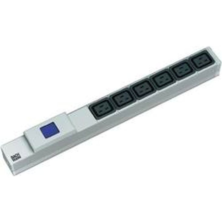Kantoor elektrificatie en kabelmanagement - Bachmann - BlueNet 19 1HE Metered Plus 6x C19 - 329.215