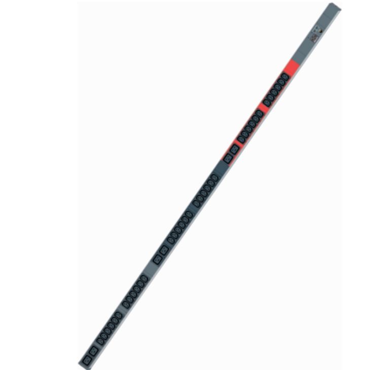 Kantoor elektrificatie en kabelmanagement - Bachmann - ALU 1HE 36x C13 6x C19 Monitored TCP/IP met kabel 3m CEE 16A 3 phase - 329.3013