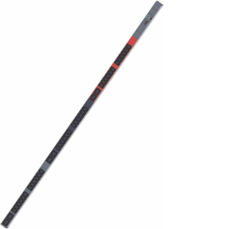 Kantoor elektrificatie en kabelmanagement - Bachmann - ALU 1HE 42x C13 Monitored TCP/IP met kabel 3m CEE 16A 3phase - 329.3014