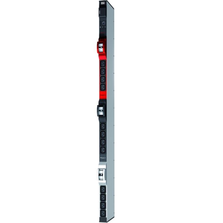Électrification des bureaux et gestion des câbles - Bachmann - ALU 1U 12xC19 6xLS alimentation 3m contrôlée - 329.605