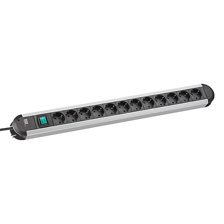 Électrification des bureaux et gestion des câbles - Bachmann - PRIMO 12x Schuko 1x Interrupteur 1,75 m - 330.073