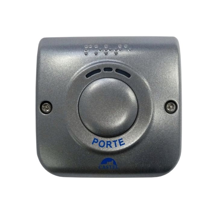Deurcommunicatie en toegangscontrole - Castel - Drukknop Uitgang H Zamak 90x90mm Inbouwdoos 60mm - 330.1200