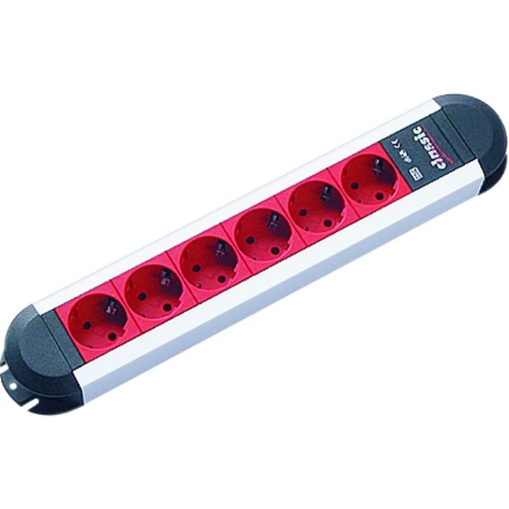 Kantoor elektrificatie en kabelmanagement - Bachmann - PRIMO 6x Stopcontacten IT met kabel 1,75m - 331.040