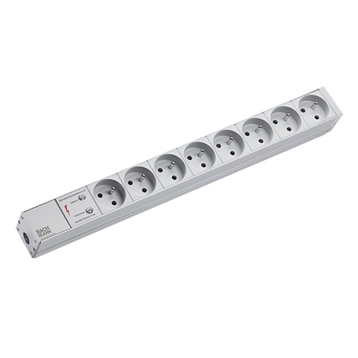 Électrification des bureaux et gestion des câbles - Bachmann - 19" 1U 8x UTE 1x Protection contre les surtensions - 333.4061