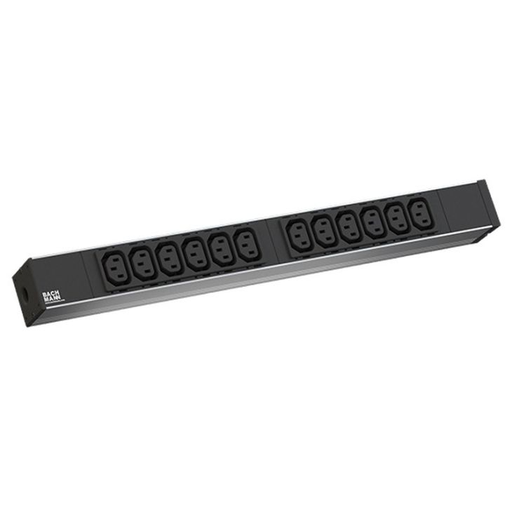 Électrification des bureaux et gestion des câbles - Bachmann - 19" 1HE 12x C13 1x terminaux - 333.830