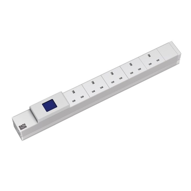 Électrification des bureaux et gestion des câbles - Bachmann - 19 1HE 5xUK 1xAmpèremètre - 333.866