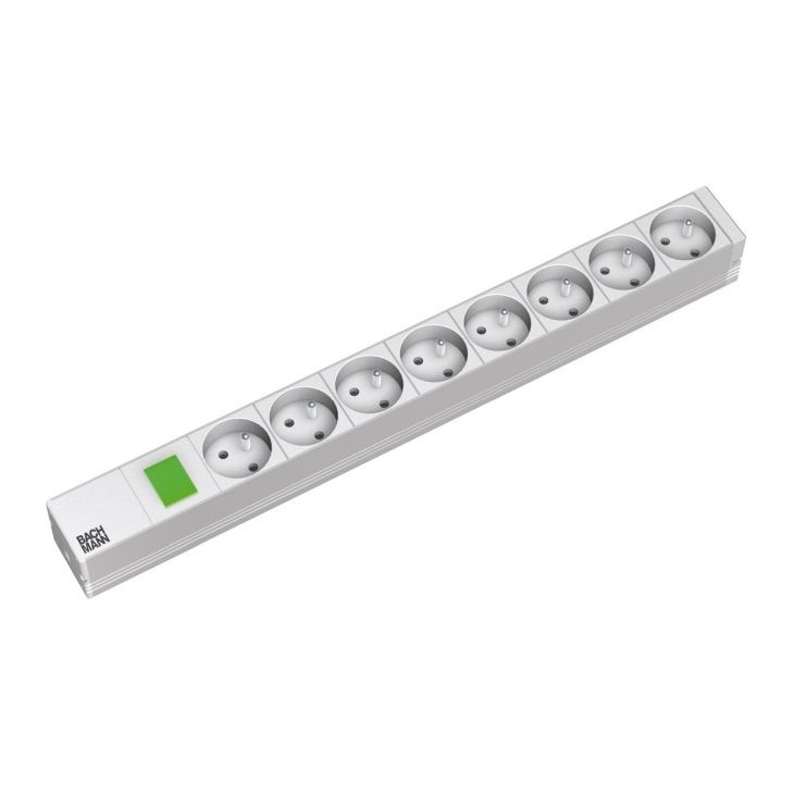 Électrification des bureaux et gestion des câbles - Bachmann - 19" 8x UTE ALU 1x Indication LED avec câble - 333.879