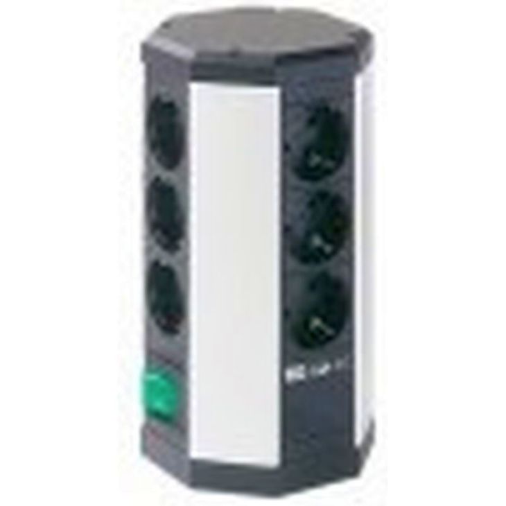 Kantoor elektrificatie en kabelmanagement - Bachmann - COMPACT 8x Stopcontacten 1x Schakelaar met kabel 1,75m (SHUKO) - 334.006