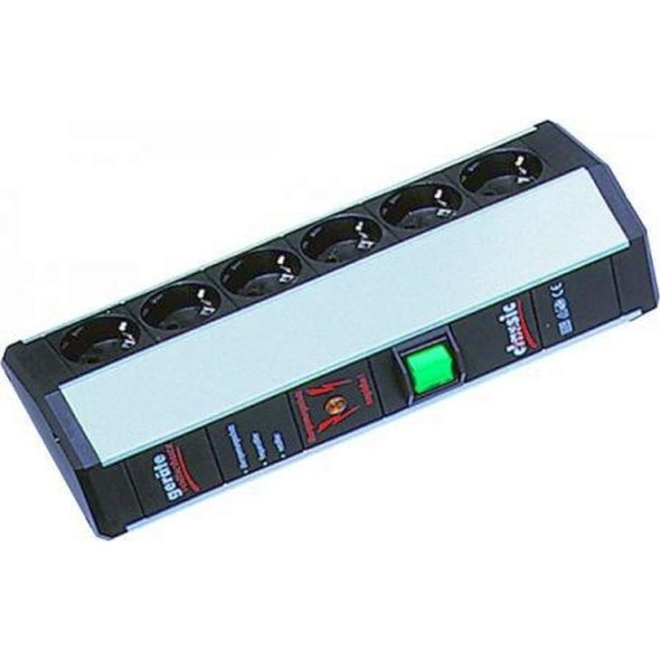 Électrification des bureaux et gestion des câbles - Bachmann - DUO 6x Schuko + parafoudre 1x interrupteur 1,75 m - 335.007