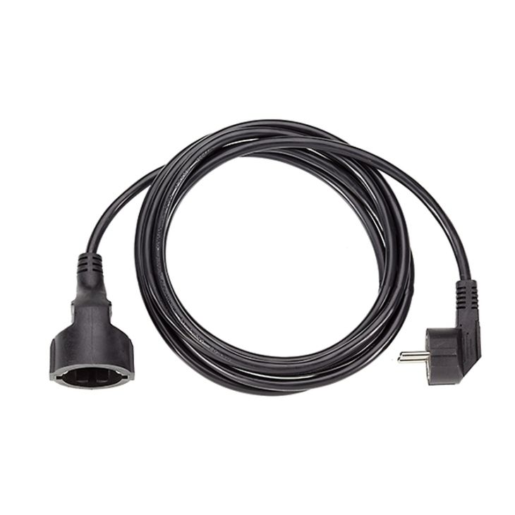 Matériel pour le chantier et l'atelier - Bachmann - Cordon rallonge H05VV-F 3G1,5mm², 10m, Noir - 341.189