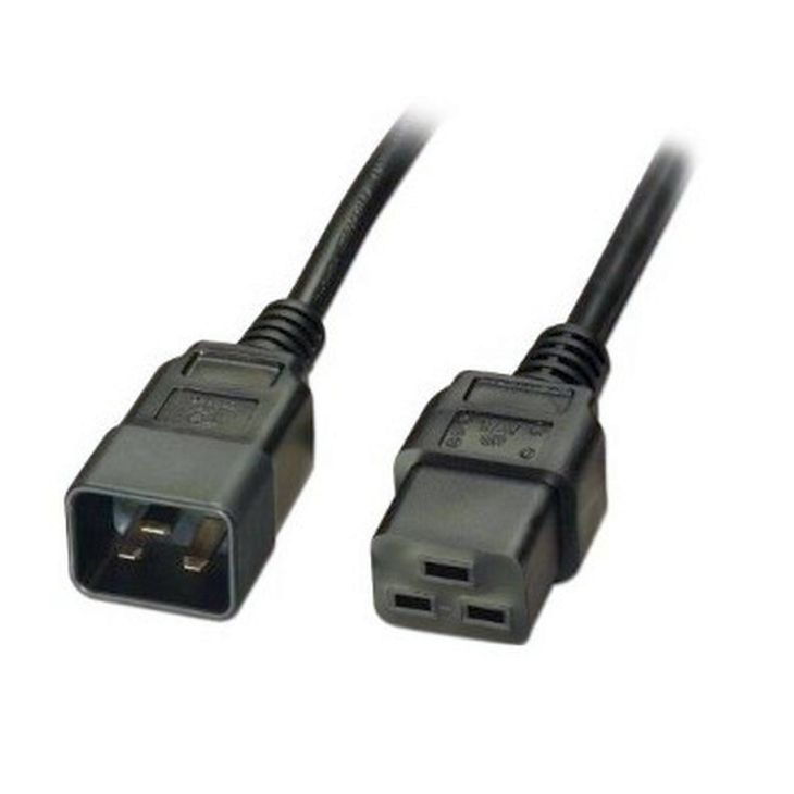 Kantoor elektrificatie en kabelmanagement - Bachmann - Verlengsnoer H05VV-F 3G1.50mm², 2m zwart C20/C19 - 356.174